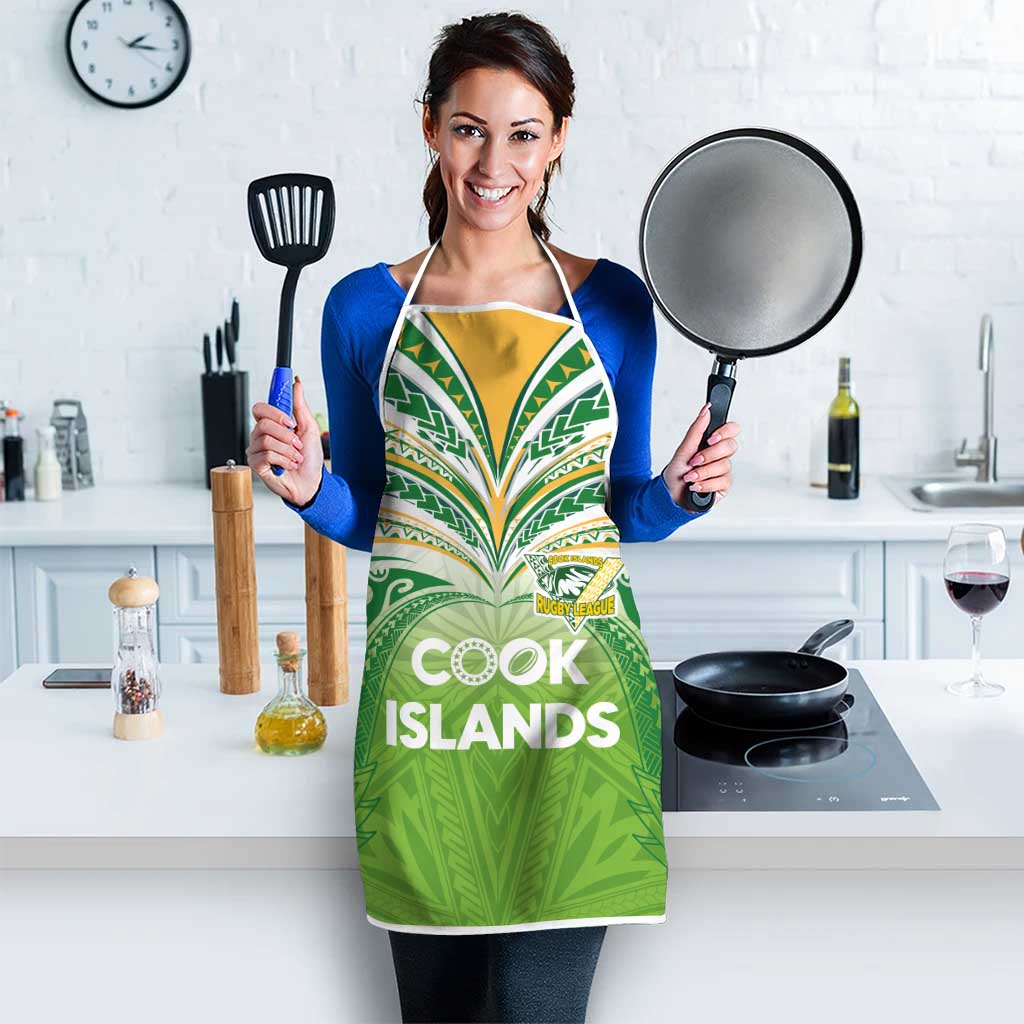 Cook Islands Rugby League Apron Tatau Tribal Motifs-Light Green Color - Polynesian Pride