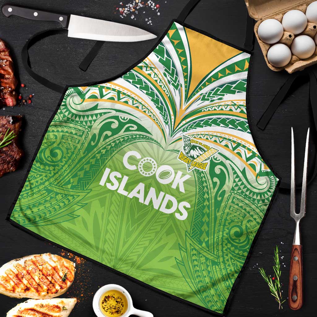 Cook Islands Rugby League Apron Tatau Tribal Motifs-Light Green Color - Polynesian Pride