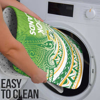 Cook Islands Rugby League Bathroom Set Tatau Tribal Motifs-Light Green Color - Polynesian Pride