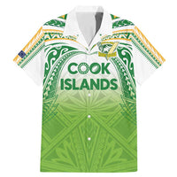 Custom Cook Islands Rugby League Family Matching Mermaid Dress and Hawaiian Shirt Tatau Tribal Motifs-Light Green Color - Polynesian Pride