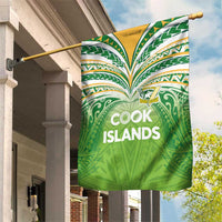 Cook Islands Rugby League Garden Flag Tatau Tribal Motifs-Light Green Color - Polynesian Pride