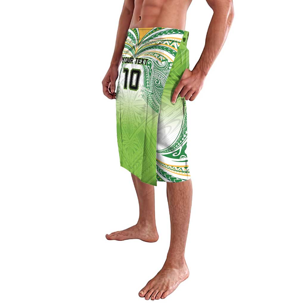 Custom Cook Islands Rugby League Lavalava Tatau Tribal Motifs-Light Green Color - Polynesian Pride