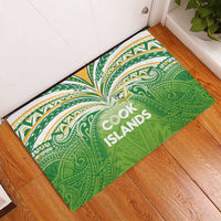 Cook Islands Rugby League Rubber Doormat Tatau Tribal Motifs-Light Green Color - Polynesian Pride
