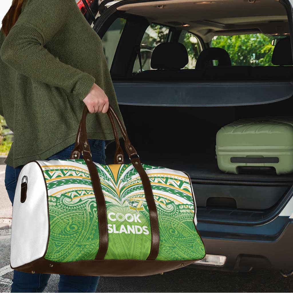 Cook Islands Rugby League Travel Bag Tatau Tribal Motifs-Light Green Color - Polynesian Pride
