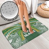 Cook Islands Rugby League Bathroom Set Tatau Tribal Motifs-Dark Green Color - Polynesian Pride