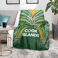 Cook Islands Rugby League Blanket Tatau Tribal Motifs-Dark Green Color - Polynesian Pride
