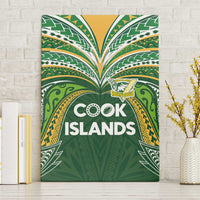 Cook Islands Rugby League Canvas Wall Art Tatau Tribal Motifs-Dark Green Color - Polynesian Pride