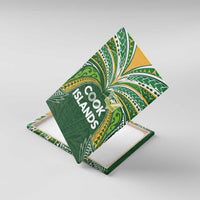 Cook Islands Rugby League Canvas Wall Art Tatau Tribal Motifs-Dark Green Color - Polynesian Pride