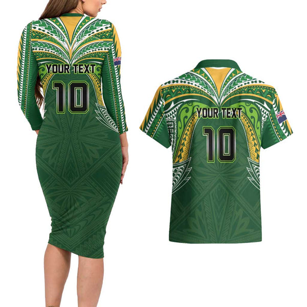 Custom Cook Islands Rugby League Couples Matching Long Sleeve Bodycon ...