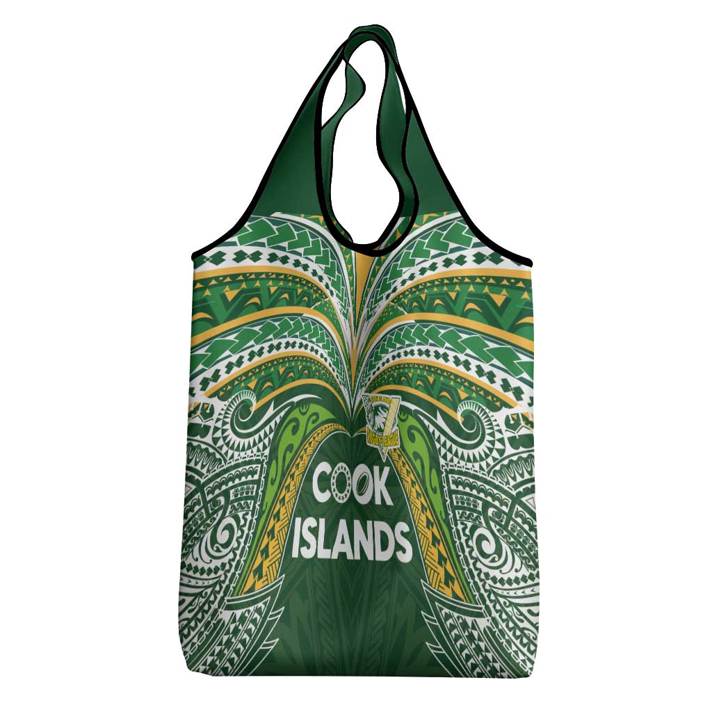 Cook Islands Rugby League Grocery Bag Tatau Tribal Motifs-Dark Green Color - Polynesian Pride