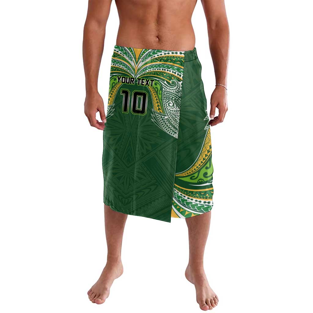 Custom Cook Islands Rugby League Lavalava Tatau Tribal Motifs-Dark Green Color - Polynesian Pride