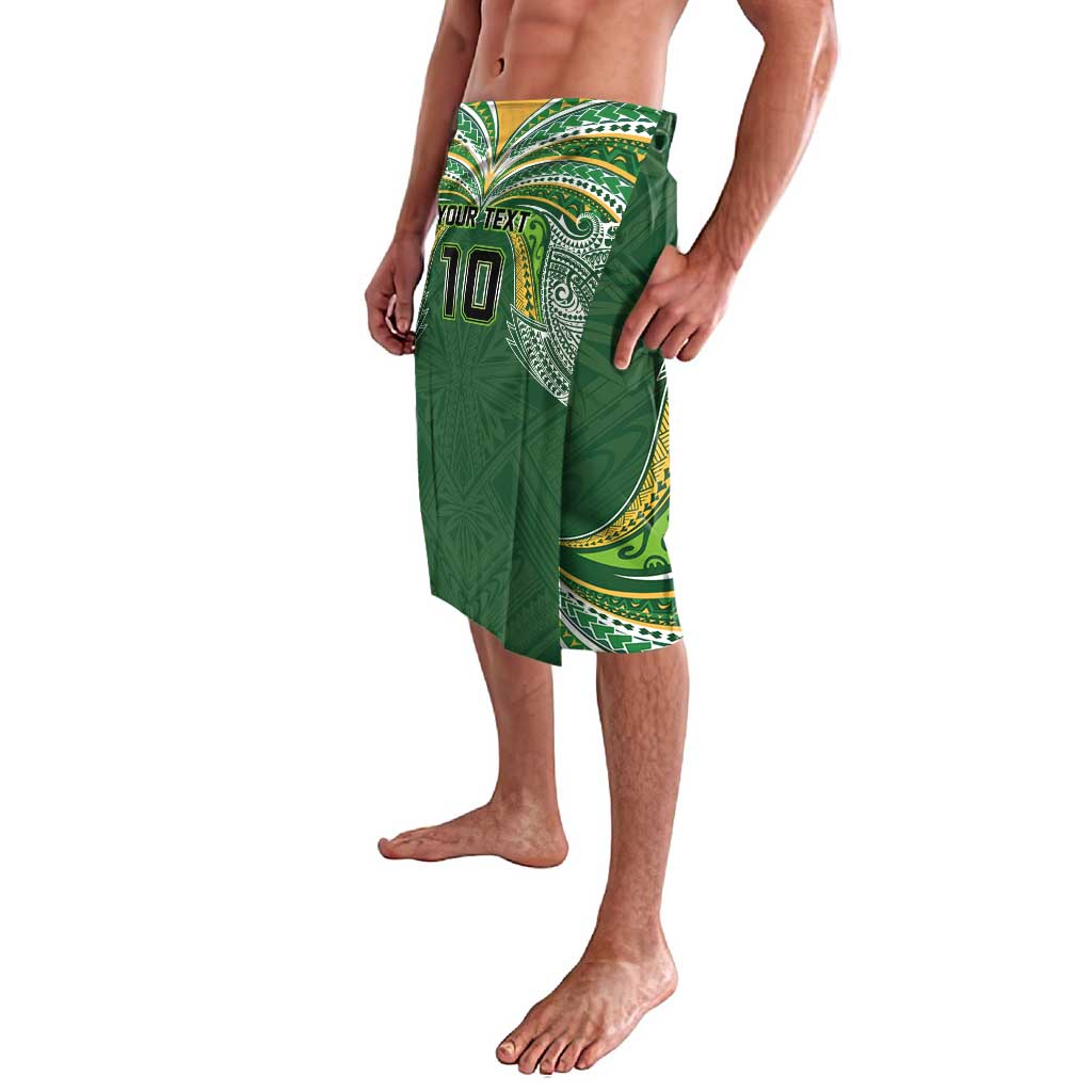 Custom Cook Islands Rugby League Lavalava Tatau Tribal Motifs-Dark Green Color - Polynesian Pride
