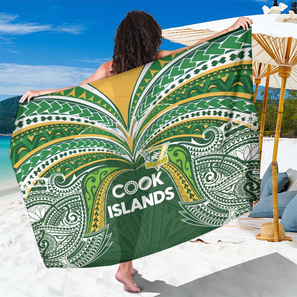 Cook Islands Rugby League Sarong Tatau Tribal Motifs-Dark Green Color - Polynesian Pride