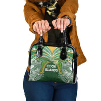 Cook Islands Rugby League Shoulder Handbag Tatau Tribal Motifs-Dark Green Color - Polynesian Pride