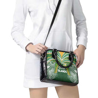 Cook Islands Rugby League Shoulder Handbag Tatau Tribal Motifs-Dark Green Color - Polynesian Pride