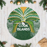 Cook Islands Rugby League Tree Skirt Tatau Tribal Motifs-Dark Green Color - Polynesian Pride