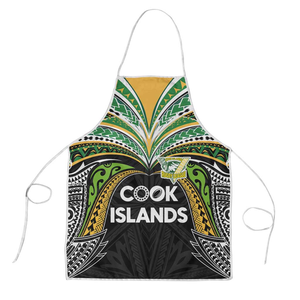 Cook Islands Rugby League Apron Tatau Tribal Motifs-Black Color - Polynesian Pride
