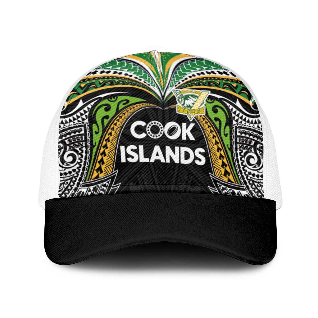 Cook Islands Rugby League Baseball Net Cap Tatau Tribal Motifs-Black Color - Polynesian Pride