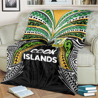 Cook Islands Rugby League Blanket Tatau Tribal Motifs-Black Color - Polynesian Pride