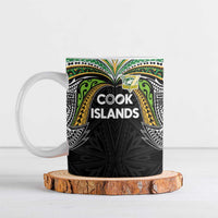 Custom Cook Islands Rugby League Ceramic Mug Tatau Tribal Motifs-Black Color - Polynesian Pride