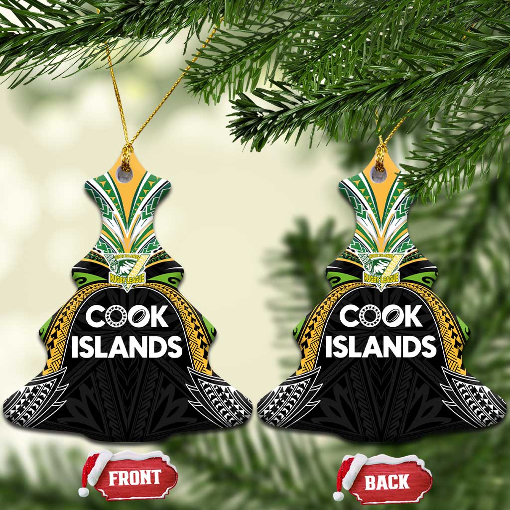 Cook Islands Rugby League Ceramic Ornament Tatau Tribal Motifs-Black Color - Polynesian Pride