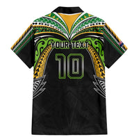 Custom Cook Islands Rugby League Family Matching Mermaid Dress and Hawaiian Shirt Tatau Tribal Motifs-Black Color - Polynesian Pride
