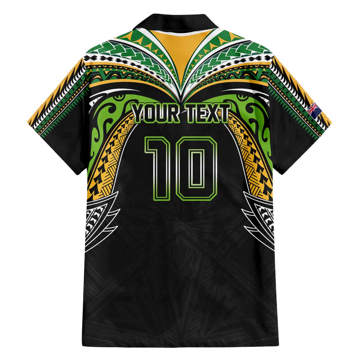 Custom Cook Islands Rugby League Family Matching Off The Shoulder Long Sleeve Dress and Hawaiian Shirt Tatau Tribal Motifs-Black Color - Polynesian Pride