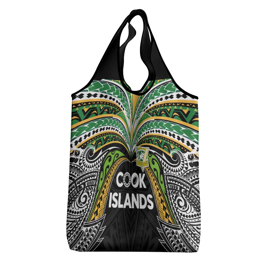 Cook Islands Rugby League Grocery Bag Tatau Tribal Motifs-Black Color - Polynesian Pride
