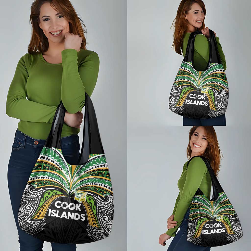 Cook Islands Rugby League Grocery Bag Tatau Tribal Motifs-Black Color - Polynesian Pride