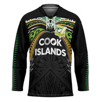 Custom Cook Islands Rugby League Hockey Jersey Tatau Tribal Motifs-Black Color - Polynesian Pride