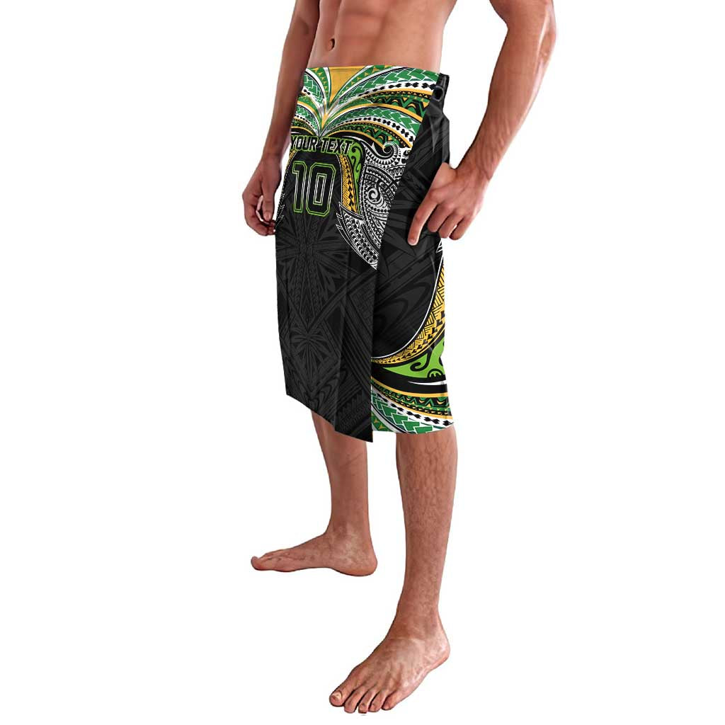 Custom Cook Islands Rugby League Lavalava Tatau Tribal Motifs-Black Color - Polynesian Pride