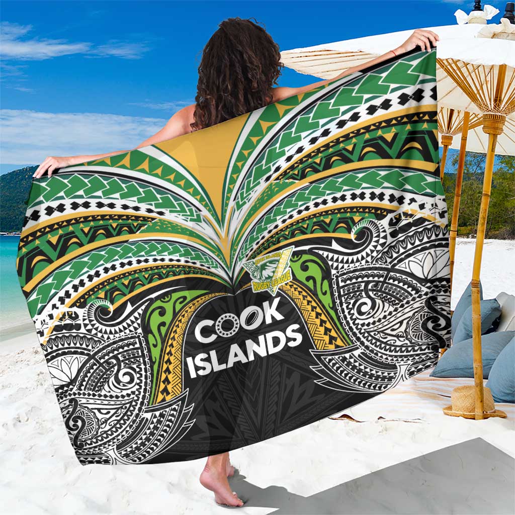 Cook Islands Rugby League Sarong Tatau Tribal Motifs-Black Color - Polynesian Pride