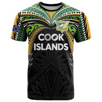 Custom Cook Islands Rugby League T Shirt Tatau Tribal Motifs-Black Color - Polynesian Pride