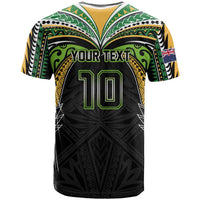 Custom Cook Islands Rugby League T Shirt Tatau Tribal Motifs-Black Color - Polynesian Pride
