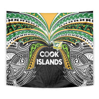Cook Islands Rugby League Tapestry Tatau Tribal Motifs-Black Color - Polynesian Pride