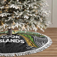 Cook Islands Rugby League Tree Skirt Tatau Tribal Motifs-Black Color - Polynesian Pride