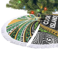 Cook Islands Rugby League Tree Skirt Tatau Tribal Motifs-Black Color - Polynesian Pride