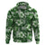 Hawaiian Quilt Pattern Hoodie Hibiscus and Tribal Element Vintage Green Vibe LT03 Pullover Hoodie Green - Polynesian Pride