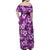 Hawaiian Quilt Pattern Family Matching Off Shoulder Maxi Dress and Hawaiian Shirt Hibiscus and Tribal Element Vintage Purple Vibe LT03 - Polynesian Pride