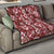 Hawaiian Quilt Pattern Quilt Hibiscus and Tribal Element Vintage Red Vibe LT03 - Polynesian Pride