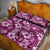 Hawaiian Quilt Pattern Quilt Bed Set Hibiscus and Tribal Element Vintage Pink Vibe LT03 - Polynesian Pride