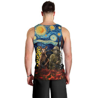 New Zealand and Australia ANZAC Day Men Tank Top Kiwi Bird and Kangaroo Soldier Starry Night Style LT03 - Polynesian Pride