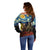 New Zealand and Australia ANZAC Day Off Shoulder Sweater Kiwi Bird and Kangaroo Soldier Starry Night Style LT03 - Polynesian Pride