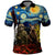 New Zealand and Australia ANZAC Day Polo Shirt Kiwi Bird and Kangaroo Soldier Starry Night Style LT03 Black - Polynesian Pride