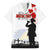 Tokelau ANZAC Day Family Matching Off Shoulder Long Sleeve Dress and Hawaiian Shirt Lest We Forget Red Poppy Flowers and Soldier LT03 Dad's Shirt - Short Sleeve White - Polynesian Pride