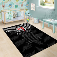 New Zealand ANZAC Day Area Rug Lest We Forget Haka Dance Respect LT03 - Polynesian Pride