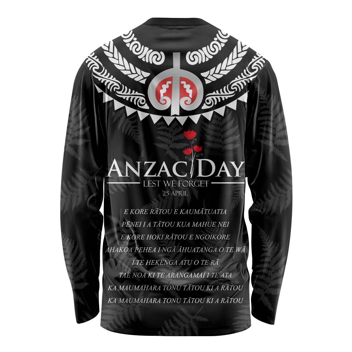 New Zealand ANZAC Day Long Sleeve Shirt Lest We Forget Haka Dance Respect LT03 - Polynesian Pride