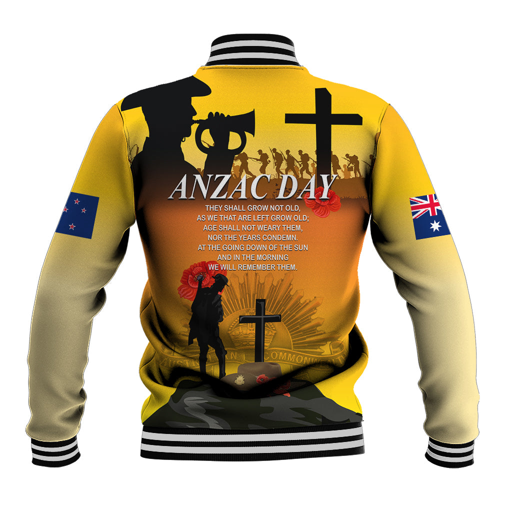 New Zealand and Australia ANZAC Day Baseball Jacket Gallipoli Lest We Forget LT03 - Polynesian Pride