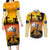 New Zealand and Australia ANZAC Day Couples Matching Long Sleeve Bodycon Dress and Long Sleeve Button Shirt Gallipoli Lest We Forget LT03 Yellow - Polynesian Pride