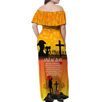 New Zealand and Australia ANZAC Day Off Shoulder Maxi Dress Gallipoli Lest We Forget LT03 - Polynesian Pride